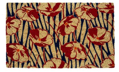 Victoria and Albert Museum Poppy Field Coir Doormat